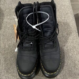 Dr. Martens Black Boots with Yellow Accents